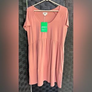 Pact clay colored Revive popover minidress